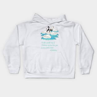 Seven Swans a-Swimming Kids Hoodie